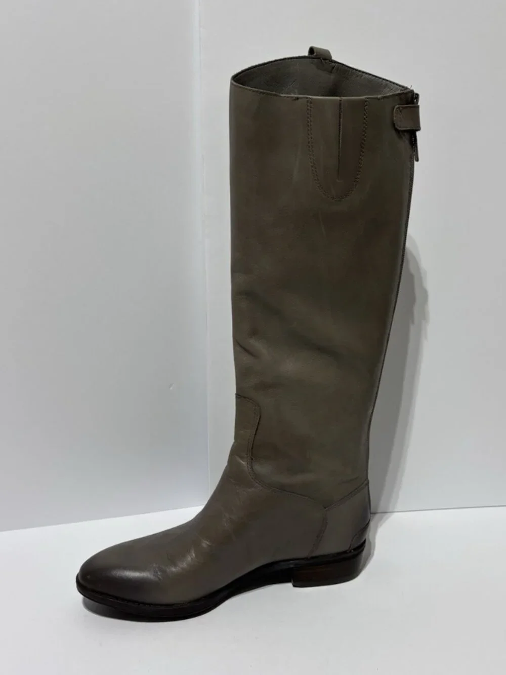Sam Edelman Women’s Penny Grey Leather Boots, Size 7.5 Wide